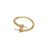 Anillo Patrón Doble Cuenta Plata S925 Soporte Vacío DIY Accesorios Anillo Doble Cuenta 5815 Anillo Abierto 7-8