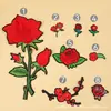 En Stock Venta al por Mayor Parches Bordados Grandes Estilo Chino Clásico Flor de Ciruelo Rosa Decoración para Ropa Pantalones Parches de Reparación