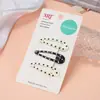 Pinzas para el pelo XRT de lunares BB estilo retro coreano de estrella y corazón montadas en tarjeta, pinzas versátiles para flequillo y laterales para niñas