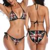 Maiô Mais Vendido da Amazon Maiô Sexy Feminino Estampa Bandeira Britânica Conjunto de Biquíni Biquíni Dividido