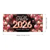 Fondo navideño personalizado para fábricas transfronterizas, decoración de ambiente festivo, personalización de banner de Año Nuevo 2026 para interiores