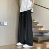 Pantalones Finos Transpirables de Seda Helada para Hombre 2026 Nuevos de Secado Rápido Holgados Simples Versátiles de Pierna Ancha para Adolescentes