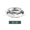 Plato llano redondo de acero inoxidable con tres compartimentos, ideal para niños de jardín de infantes, ideal como regalo para el hogar, plato llano 304