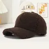 Gorro Plano de Lana de Cordero de Color Sólido para Otoño e Invierno, Logo Personalizable, Gorra de Béisbol Cálida a la Moda, Gorra Versátil Estilo Coreano