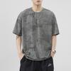 Camiseta fina de verano de manga corta para hombre, de seda de hielo, de secado rápido, holgada, deportiva, elástica, informal, con estampado de camuflaje Ice Sense.
