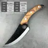 Faca de osso forjada manualmente faca de cortar porco faca de descascar faca de osso afiada união de carne fábrica faca de abate faca de corte