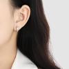 Aretes Estilo Coreano Estilo Ins Simple Nicho Nuevo Doble Línea Esmerilados Aretes de Acero Titanio Chapado en Oro Modernos Elegantes