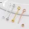 Plata esterlina S925 hebilla redonda con cuentas hebilla colgante hebilla DIY reutilizable tensor colgante soporte vacío hebilla universal con cuentas sueltas