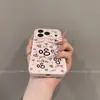 Adecuado para funda de teléfono Apple 17, protección completa de lente con soporte, iPhone 16, diseño de moda de alta gama, gato haha de cara roja