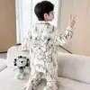 Pijama para niño primavera y otoño 2026 modelo nuevo, algodón puro, conjunto fino de manga larga para niños, niños y adolescentes, nueva colección de otoño