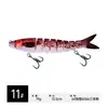 Isca Biométrica de Impressão 3D 19g Peixe Multi-articulado Afundante Oito Seções Isca Artificial Pesca em Água Doce e Salgada Aspius Robalo Carpa Negra Isca