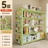 Estantería para el hogar de pie, estante de almacenamiento de acero para libros ilustrados infantiles, estante de almacenamiento simple multicapa integrado en la pared