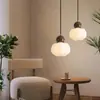 Lámpara de araña de estilo japonés vintage para restaurante, lámpara de mesa de comedor triple simple de nogal, lámpara de araña pequeña y silenciosa de estilo antiguo.