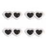Lindos accesorios de gafas de amor de acrílico de dibujos animados, muñeco de peluche hecho a mano, material de decoración facial