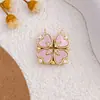 Pingente Colar Trevo da Sorte Magnético Transfronteiriço Pingente Design Simples Moderno Versátil Não Desbota Acessórios para Joias DIY
