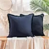 Fronha de almofada para sofá de escritório, sala de estar, estilo moderno minimalista, ins, transfronteiriça, cor sólida, com borla, atacado
