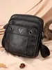 Hummer Paul Bolso de Hombro para Hombre de Piel de Vaca de Primera Capa para Negocios Bolso Bandolera de Cuero Genuino Mochila Vertical Moderna para Teléfono Móvil Venta al por Mayor