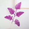 Pó de ouro cinco peças de folhas de plantas verdes simulação de flores de Natal acessórios diy pendurado decorações glitter flor e folha de enfeites de vestido de casa atacado