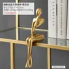 Ornatos de Design de Arte Abstrata Simples Modernos Suporte de Livros Nórdico Decoração para Estante de Livros Sala de Estar em Casa Armário de Vinho