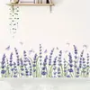 BR0878F Calcomanías de Pared Autoadhesivas Estilo Ins Morado Lavanda Fresco Pastoral para Habitación, Dormitorio, Sala de Estar Pegatina Decorativa