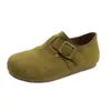 Zapatos de mujer cómodos sin cordones con tacón oculto, mules versátiles de estilo retro con tira, nuevos mocasines 2026 para otoño