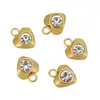 Pingente de diamante de aço inoxidável, diamante branco, zircônia, amor, estrela, flor de ameixa, pingente, colar, brincos, acessórios faça você mesmo
