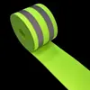 Cinta Reflectante 5cm Tira Elástica Rayada Verde Fluorescente Banda Elástica Correa para Mascotas Accesorios Textiles Fábrica Personalización
