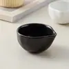 Prato Cerâmico Personalizado Preto Fosco e Branco Bicolor, Prato para Condimentos em Formato de Gota d'Água, Prato para Temperos de Hot Pot, Prato para Molho de Soja e Vinagre, Prato para Molhos