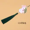 Pingente Borla Coelho de Jade Bordado Novo Estilo Nacional Chinês Estilo Antigo Ornamento de Lapela Hanfu Qipao Pingente de Bolsa Souvenir