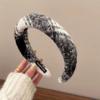 Coreia do Sul outono e inverno Maillard headband pelúcia temperamento de abas largas retro cor hairpin high Skull top pressão faixa de cabelo acessórios para o cabelo