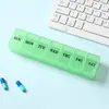 Organizador de Pílulas Portátil Transfronteiriço para Uma Semana, Caixa de Pílulas com Armazenamento Selado à Prova de Umidade, Caixa de Remédios, Em Estoque com Impressão de Logo