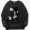 Sudadera unisex de cuello redondo estilo japonés Jujutsu Kaisen anime 2025 nueva moda simple estampada europea y americana