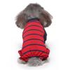 Fabricantes de animais de estimação Cross-border Hot Pet Pijamas Listrados Roupas para casa Algodão Estampado Roupas para cães Roupas casuais