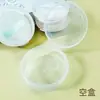 Puff de Marshmallow Caixa de Armazenamento Redonda Portátil Ferramenta Portátil de Maquiagem Beauty Lentes de Contato Joias Caixa Redonda Pequena de PP Transparente
