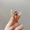 Mini Presilha de Metal com Strass Flor Mini Garra Grampo Pequeno Grampo de Cabelo Princesa Grampo Superior Grampo para Franja Lateral Grampo de Cabelo