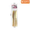 Amazon Transfronterizo Shangchao 6 Piezas Vajilla de Acero Inoxidable Cuchillo y Tenedor Cuchara Hotel Cuchillo y Tenedor para Steak Occidental Traje de 24 Piezas