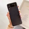 Adecuado para el mismo estilo de celebridad de Internet Douyin estilo japonés y coreano Funda de teléfono con pantalla plegable de cuero para Samsung Zflip3 F7110 Protección