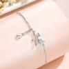 Pulsera Suzuki Orquídea Plata de Ley 925 para Mujer Diseño de Nicho Lujo Ligero Estilo Pulsera con Borlas Estilo ins Pulsera de Flores