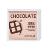 Jonbos Puff para Polvo Suelto Flocado Sabor Chocolate Tostado Cushion de Aire Mini Puff para Pulgar Set con Caja de Almacenamiento