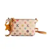 Mini bolsa tiracolo vintage transfronteiriça, carteira de moedas clutch multicolorida com color blocking retrô, bolsa de ombro simples e leve para o dia a dia para mulheres