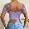 Comercio exterior Europa y Estados Unidos transfronterizo AliExpress estación independiente sexy bordado doble malla hueso de pescado chaleco ajustado 60871