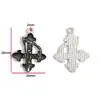 Accesorios para Joyería de Aleación con Goteo de Aceite DIY Colgantes de Mariposa Oscura Murciélago Pendientes Pendientes Pulsera Colgante W508