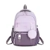 Mochila Escolar Color Block para Estudiantes de Secundaria y Preparatoria, Mochila Trendy de Gran Capacidad para Hombres, Mochila Casual de Tela Oxford, Moda Urbana