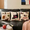 Almofada Decorativa Newins Dopamina Fofa Bordada para Quarto Almofada de Sofá Almofada de Cabeceira Almofada de Apoio Lombar Capa de Almofada para Encosto (Inserção de travesseiro não incluído)