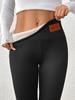 Pantalones Cálidos de Cachemira Transfronterizos para Mujer, Leggings Gruesos de Terciopelo de Cintura Alta, Pantalones Elásticos de Nueve Puntos, Modernos y Altamente Elásticos