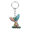 Llavero Colgante de Cola de Sirena Creativo Dibujos Animados PVC Goma Suave Accesorio Llavero Decoración de Equipaje