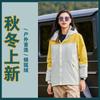 Chaqueta Gruesa para Exteriores con Logo Impreso para Team Building, Cortavientos con Bloques de Color, Impermeable con Bordado