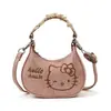 Bolsa Acessório de Gato Desenho Animado Fofo Estilo Coreano 2026 para Meninas Pequenas, Bolsa de Mão de Renda Estilosa e Versátil