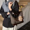 Bolso Tote de Color Contrastante Grande Capacidad para Trabajo y Viajes 2026 Nuevo de Moda Versátil Bolso de Hombro Grande para Mujer