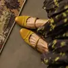 Sapatos Mary Jane genuínos em couro estilo vintage para mulheres, com uma única tira de fivela, bico redondo baixo, adequados para o trajeto diário, sapatos baixos estilo francês com corte baixo e salto grosso